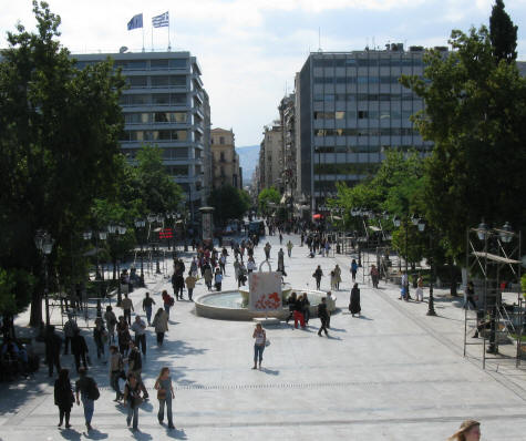 Ermou Street in Athens Greece